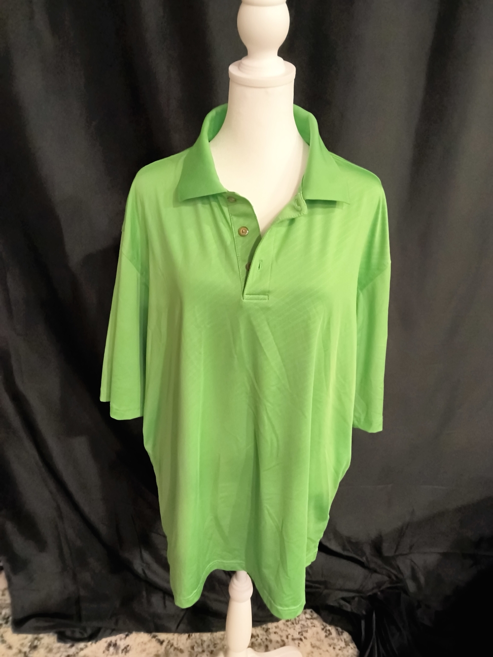 Kirkland Signature Men's Polo in Vibrant Lime Green